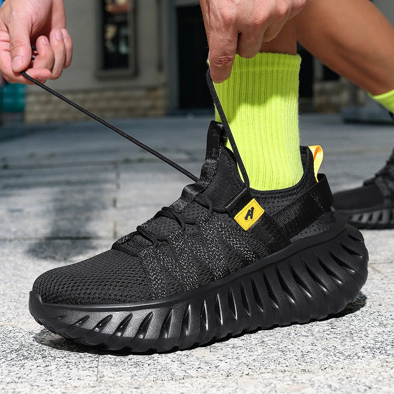 VOIDWEAR SIGNAL_RUN_09 ☰ men’s breathable air mesh running shoes with Flywire tech and EVA sole, ritual-inspired streetwear sneakers