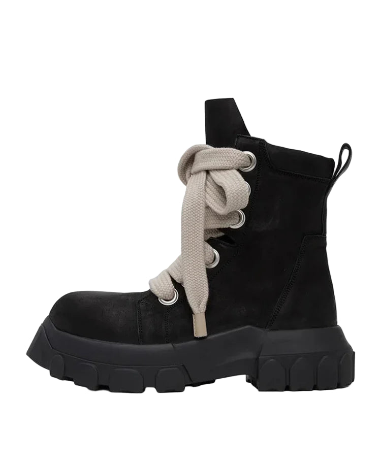 VOIDWEAR VDR_SHADOW_07 ⚑ men’s high-top leather platform boots with chunky sole, handmade in genuine black cow leather for streetwear and techwear style