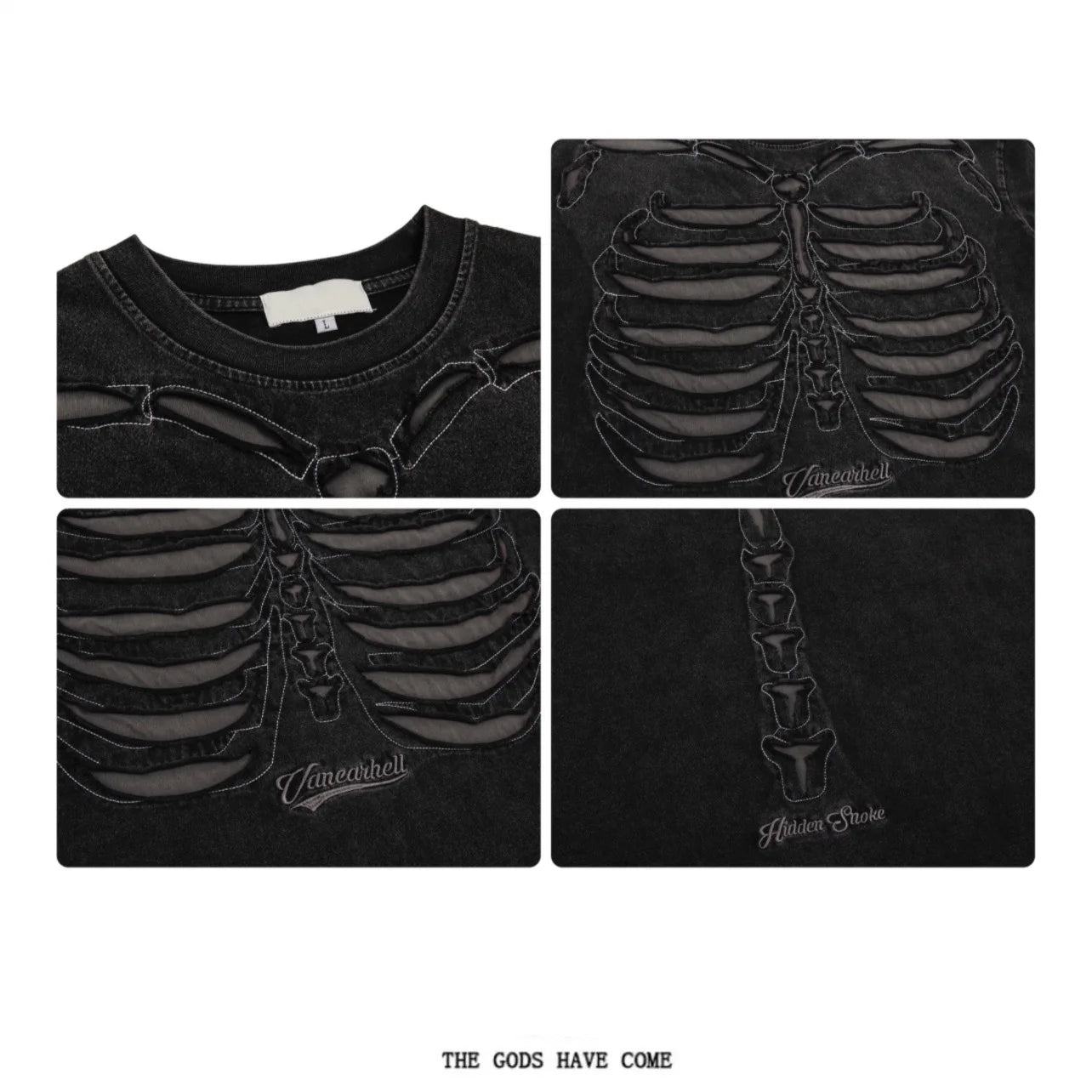 VOIDWEAR VDR_VANISH_05 ripped skeleton tee washed vintage cotton men’s summer streetwear USA