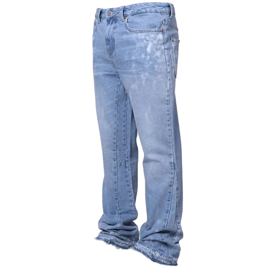 VDR_VANISH_05 ☰ glazed patchwork flare jeans — front view