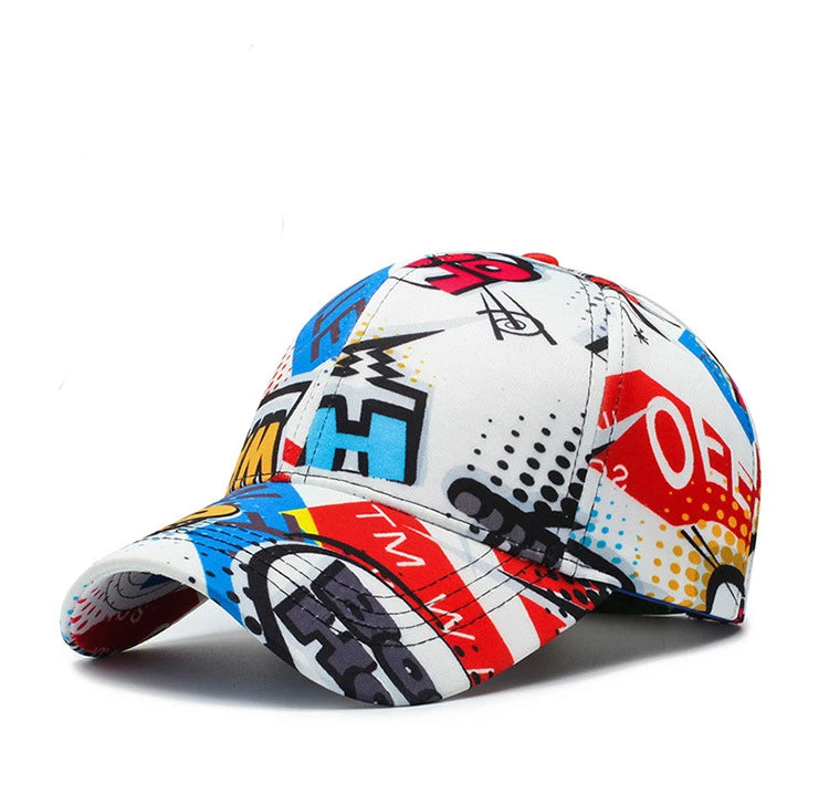 VOIDWEAR SIGNAL_VANISH_09 cotton graffiti baseball cap with adjustable strap, designed for four-season urban streetwear in the U.S. and EU