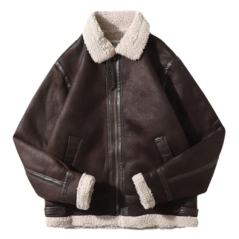 VOIDWEAR SIGNAL_VANISH_09 ☰ jacket worn in Berlin winter street alley, patchwork cotton-padded structure visible under cold light.
