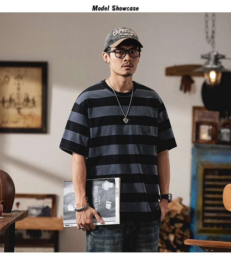 VOIDWEAR striped oversized tee with vanish-mode system, 100% cotton, summer streetwear