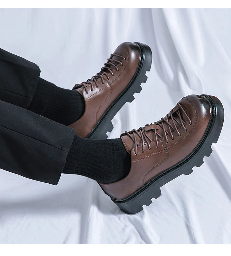 VOIDWEAR SIGNAL_VANISH_11 ☰ split leather platform streetwear shoes with lace-up closure and shadow-coded design, optimized for spring and autumn
