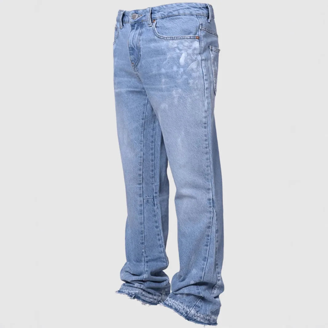 VDR_VANISH_05 ☰ glazed patchwork flare jeans — front view