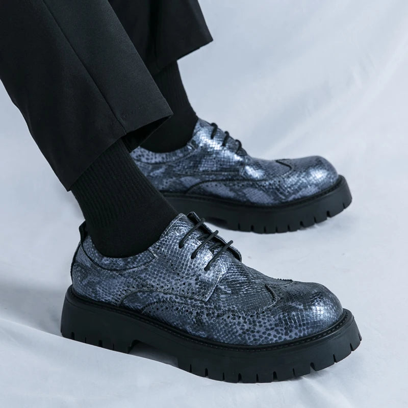 VDR_TRAVEL_23 ∆ men’s retro chunky sole leather shoes, breathable PU insole, casual travel styling, U.S. + EU SEO optimized