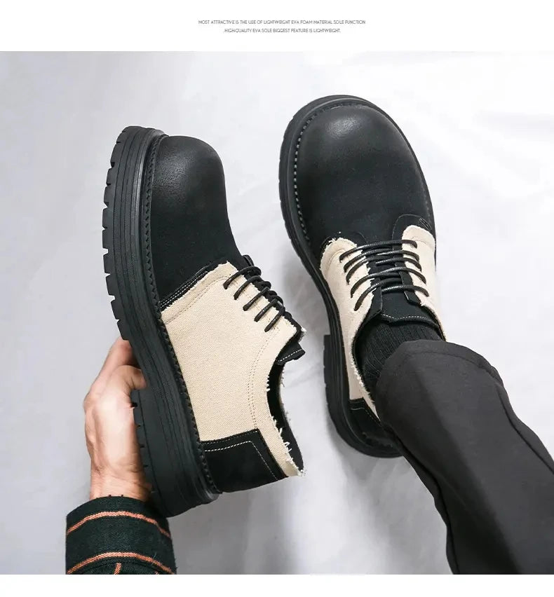 VOIDWEAR SIGNAL_VANISH_06 ☰ Derby System Shoes in Oxford fabric with PU lining and rubber outsole, ritual-inspired hybrid streetwear footwear