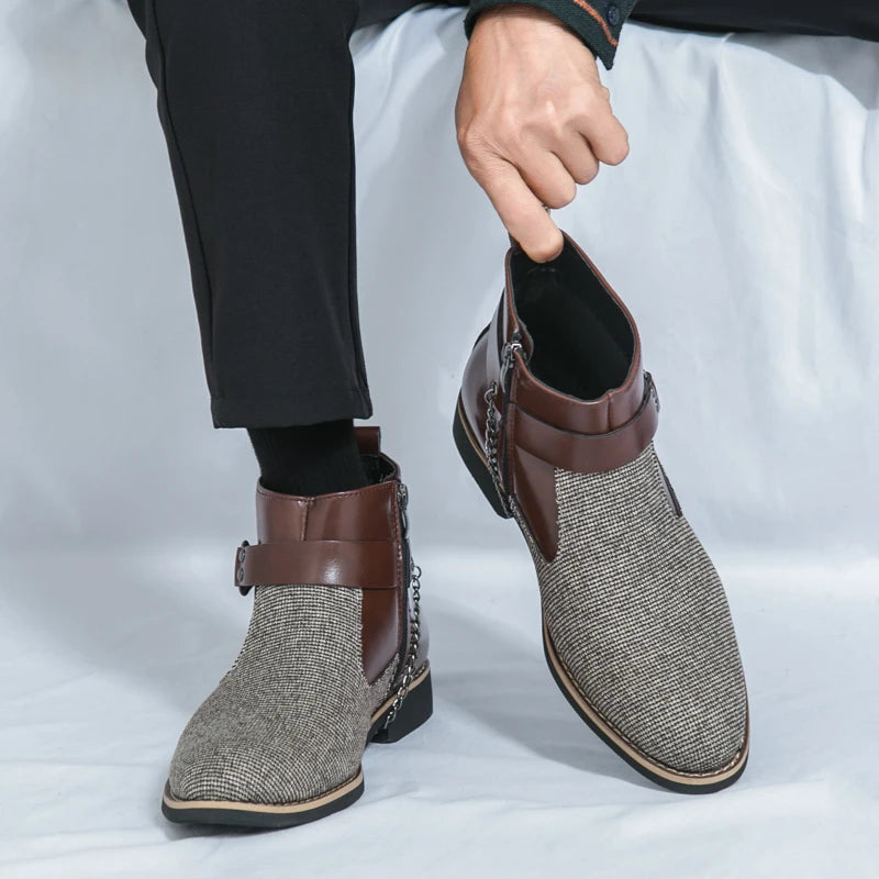 VOIDWEAR SIGNAL_VANISH_11 ☰ split leather ankle casual shoes with side-zip closure, breathable construction, and ritual-inspired minimalist design