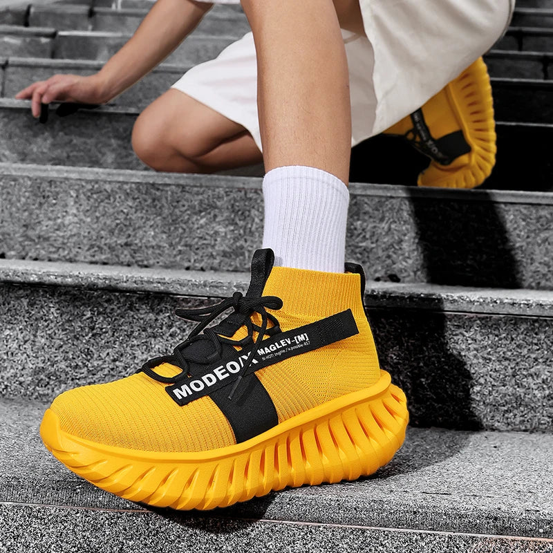 VOIDWEAR SIGNAL_VANISH_07 mesh sneakers, lightweight breathable techwear-inspired streetwear shoes with ankle wrap design