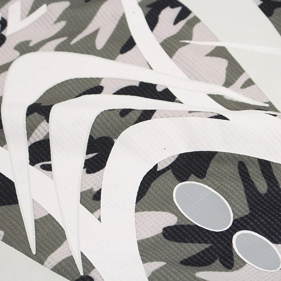 VOIDWEAR oversized camo tee with glyph and vanish-mode hood, 100% cotton, streetwear long sleeve