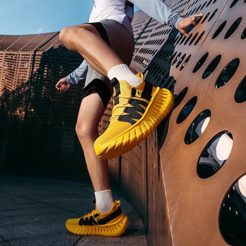 VOIDWEAR SIGNAL_RUN_09 ☰ men’s breathable air mesh running shoes with Flywire tech and EVA sole, ritual-inspired streetwear sneakers