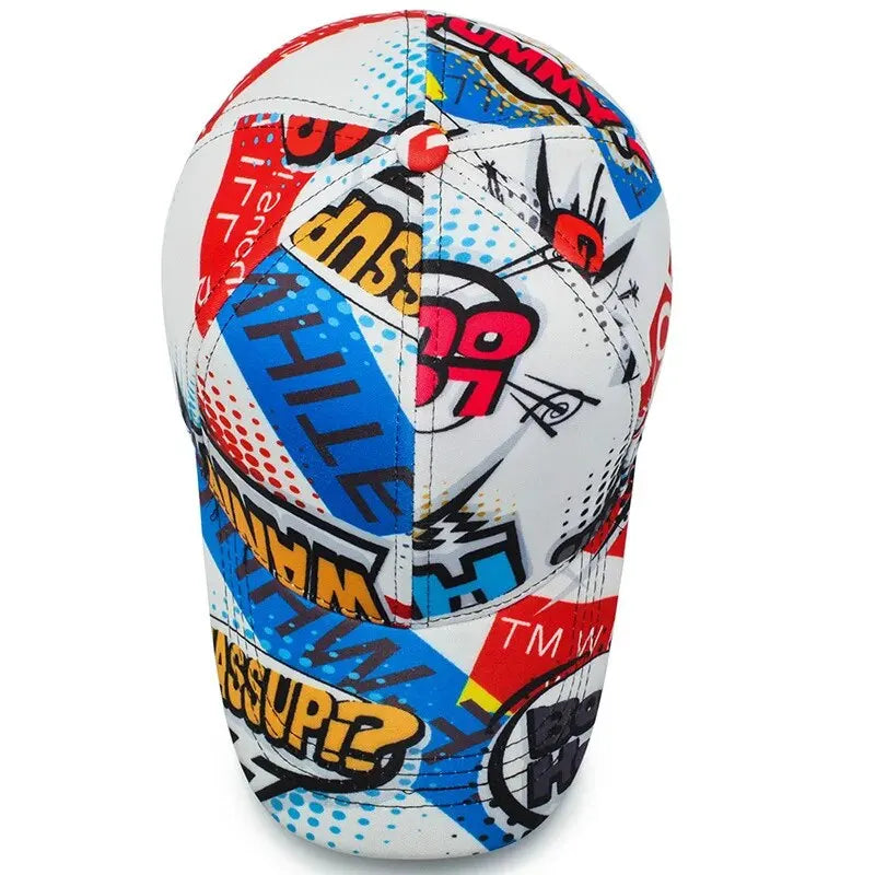 VOIDWEAR SIGNAL_VANISH_09 cotton graffiti baseball cap with adjustable strap, designed for four-season urban streetwear in the U.S. and EU