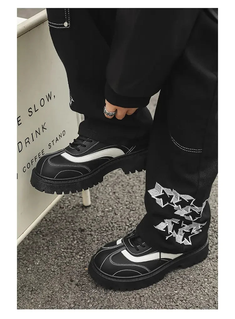 VOIDWEAR SIGNAL_VANISH_12 ☰ ritual-inspired men’s casual shoes with breathable upper, round toe, and vanish-mode closure, built for spring/autumn wear.
