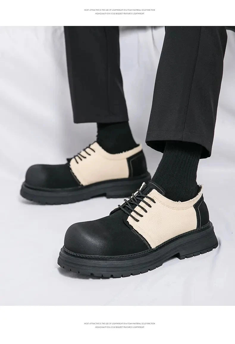 VOIDWEAR SIGNAL_VANISH_06 ☰ Derby System Shoes in Oxford fabric with PU lining and rubber outsole, ritual-inspired hybrid streetwear footwear