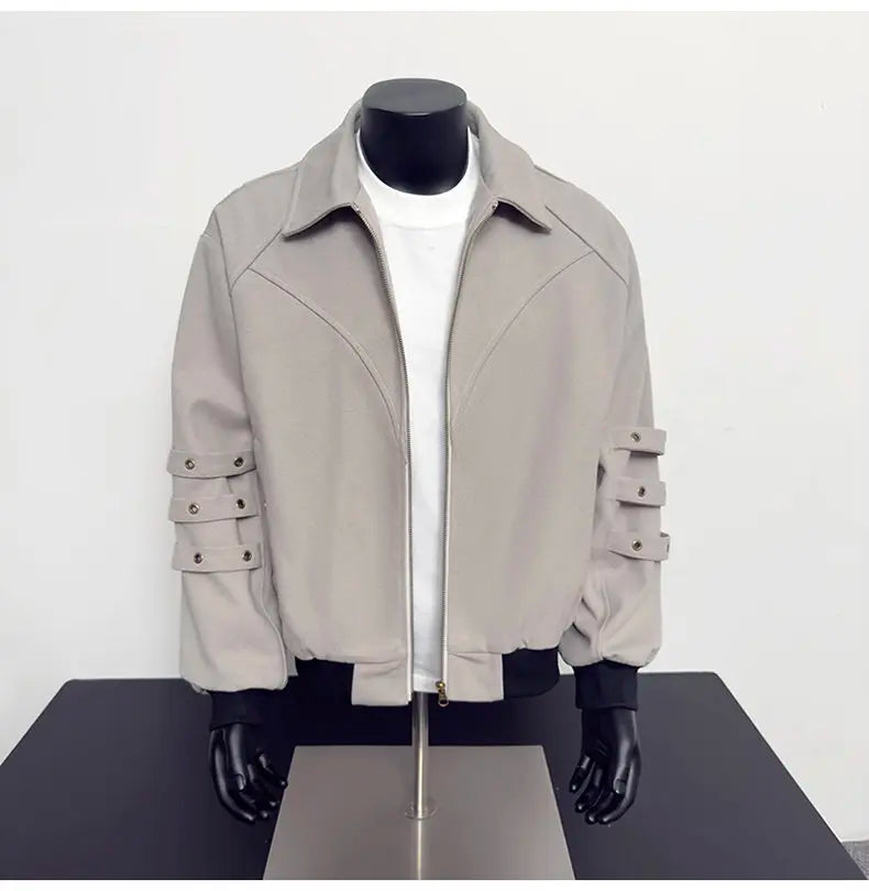 VOIDWEAR VDR_VANISH_05 ☰ black khaki jacket — ritual-inspired streetwear with signal glyph embroidery, minimalist techwear layering