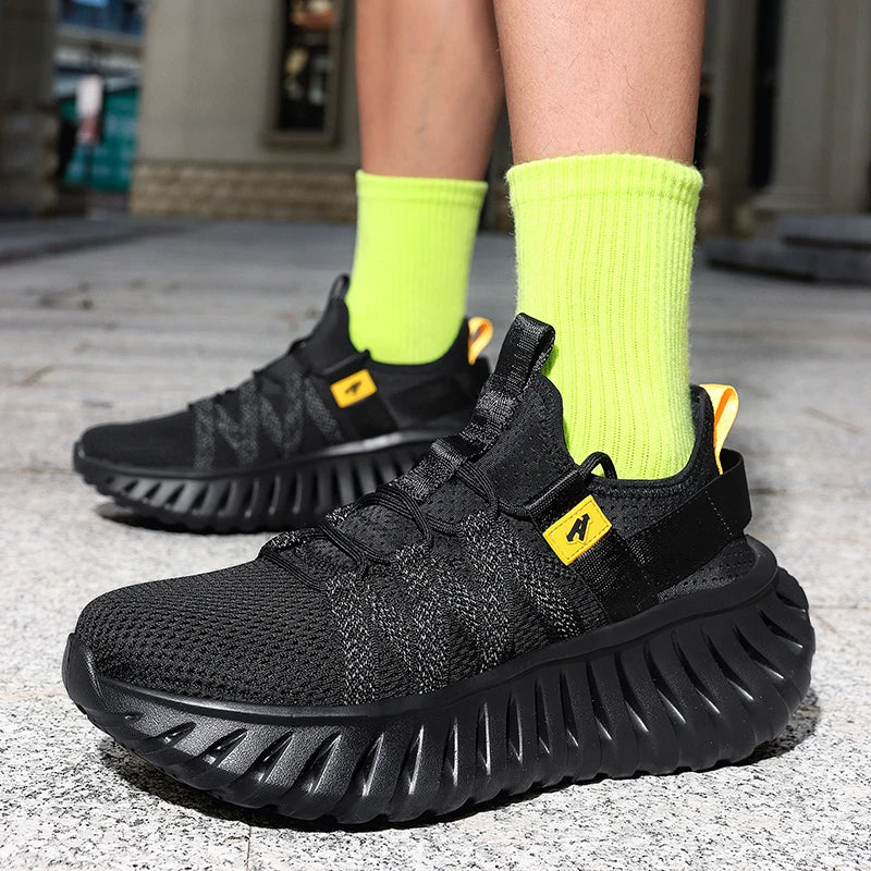 VOIDWEAR SIGNAL_RUN_09 ☰ men’s breathable air mesh running shoes with Flywire tech and EVA sole, ritual-inspired streetwear sneakers