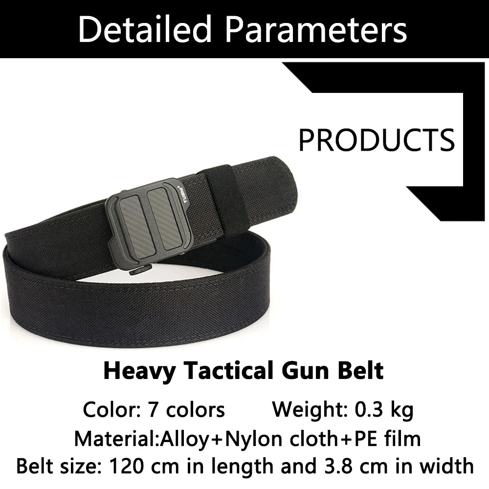 Sleek tactical nylon belt with signal glyph automatic buckle and vanish-mode design for minimalist utility