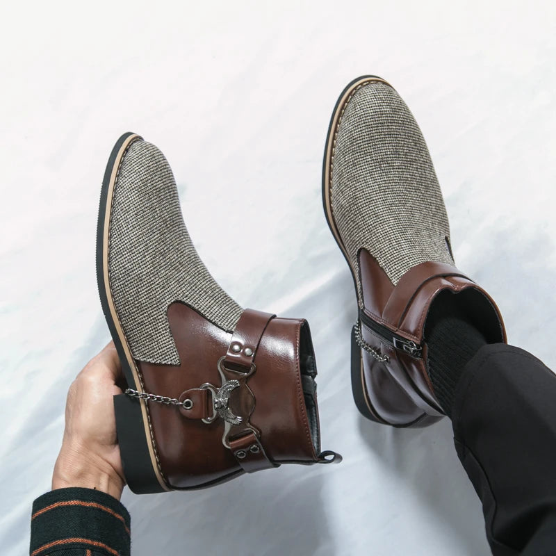 VOIDWEAR SIGNAL_VANISH_11 ☰ split leather ankle casual shoes with side-zip closure, breathable construction, and ritual-inspired minimalist design