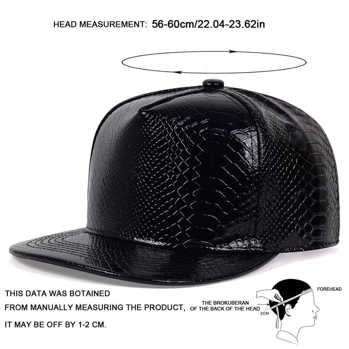 VOIDWEAR VDR_SIGNAL_CAP ☰ python-pattern leather hip-hop cap with adjustable strap and minimalist techwear aesthetic