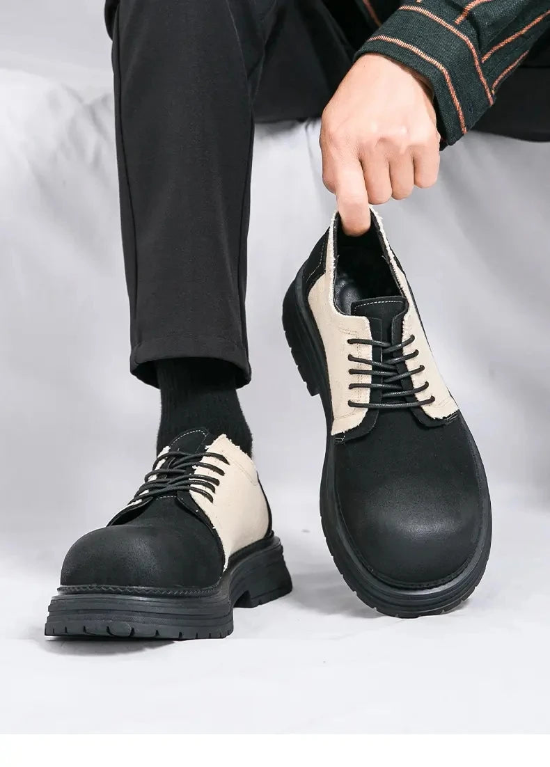 VOIDWEAR SIGNAL_VANISH_06 ☰ Derby System Shoes in Oxford fabric with PU lining and rubber outsole, ritual-inspired hybrid streetwear footwear
