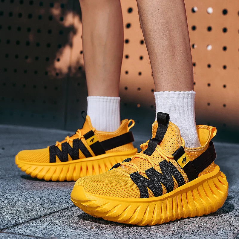VOIDWEAR SIGNAL_RUN_09 ☰ men’s breathable air mesh running shoes with Flywire tech and EVA sole, ritual-inspired streetwear sneakers