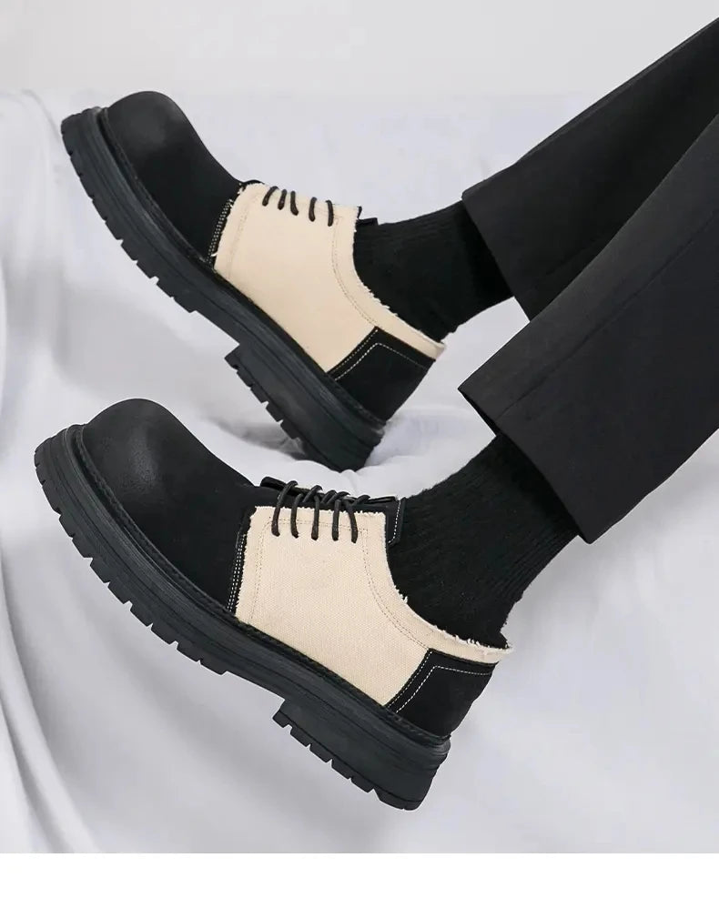 VOIDWEAR SIGNAL_VANISH_06 ☰ Derby System Shoes in Oxford fabric with PU lining and rubber outsole, ritual-inspired hybrid streetwear footwear