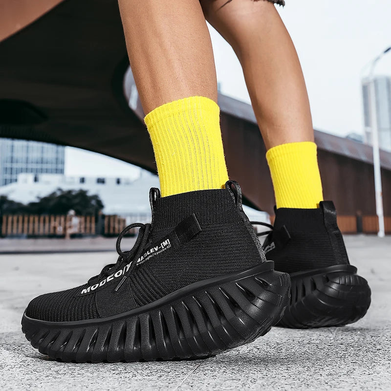 VOIDWEAR SIGNAL_VANISH_07 mesh sneakers, lightweight breathable techwear-inspired streetwear shoes with ankle wrap design