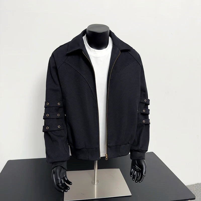 VOIDWEAR VDR_VANISH_05 ☰ black khaki jacket — ritual-inspired streetwear with signal glyph embroidery, minimalist techwear layering