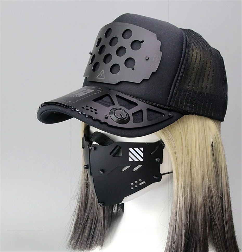VOIDWEAR VDR_VANISH_09 nylon techwear cap, unisex tactical streetwear hat for all-season urban motion and ritual-inspired styling.