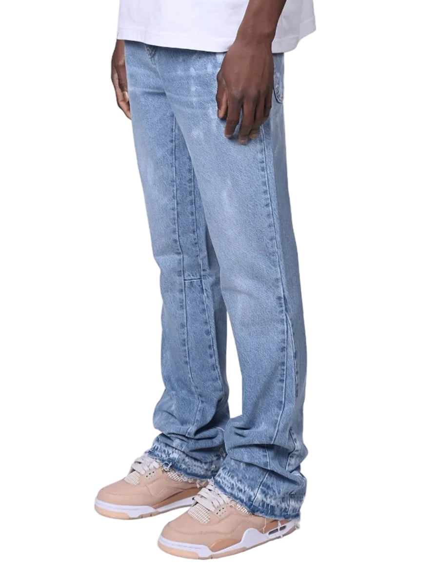 VDR_VANISH_05 ☰ glazed patchwork flare jeans — front view